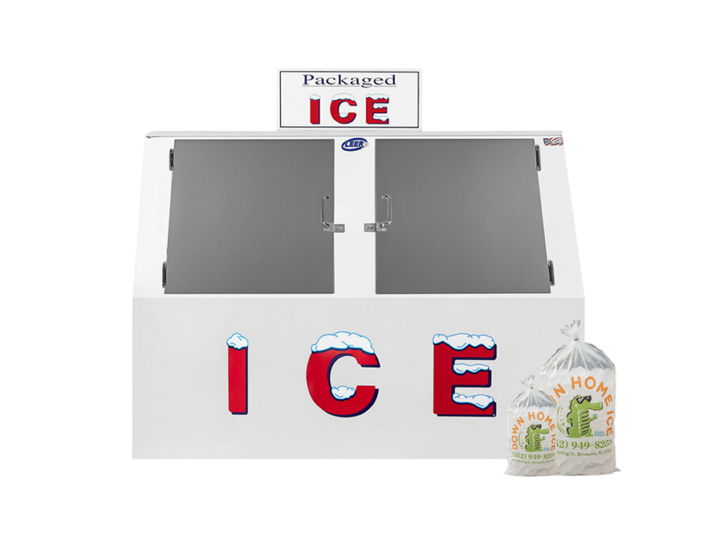 Bagged Ice Delivery Image with ice merchandiser